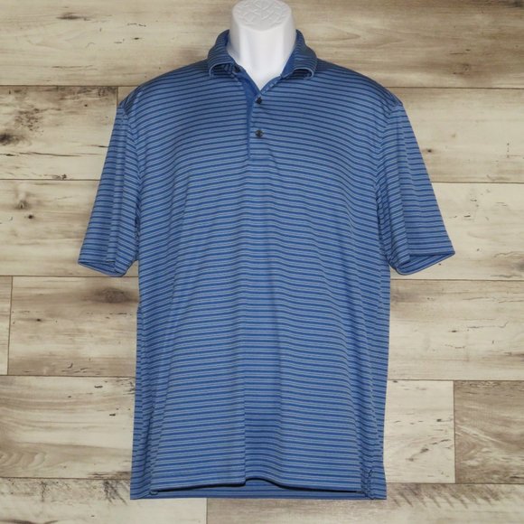 Greg Norman* Men's Short Sleeve Split Side Hem 1/4 Button Down Golf Shirt~Medium - Picture 1 of 10
